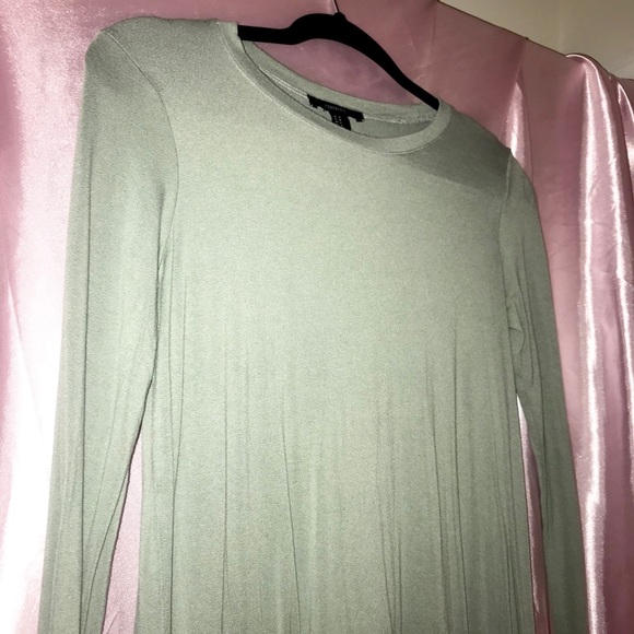 green long sleeve dress forever 21 Pinkblush Forest Green Ribbed Long Sleeve Maternity Wrap Dress Medium main image 0